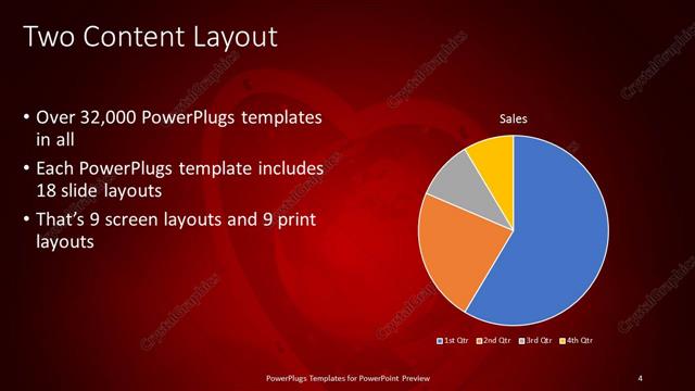 Two Content presentation slide layout