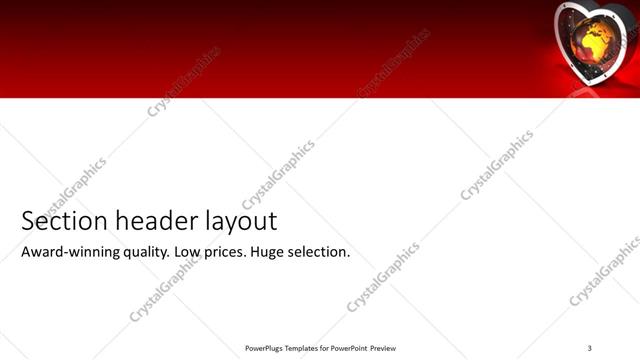 Section Header presentation slide layout