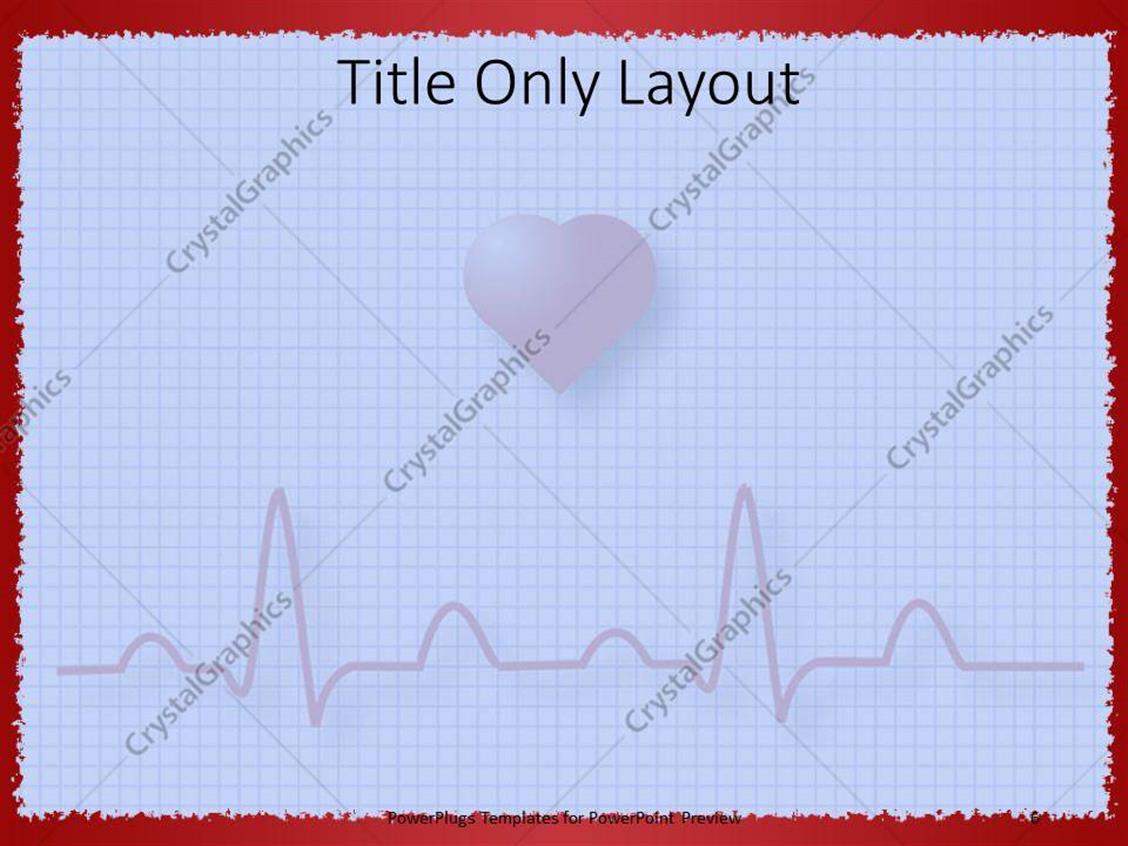 PowerPoint Template heart graphing paper showing pulse (10387)