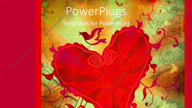  Presentation with shapes - The heart with a number of colors in the background