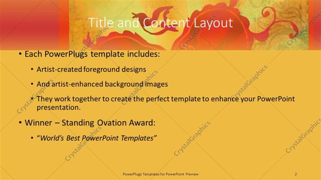 Title and Content presentation slide layout