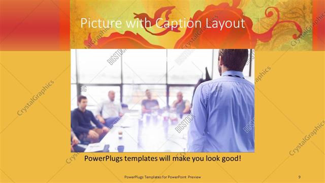 Picture with Caption presentation slide layout