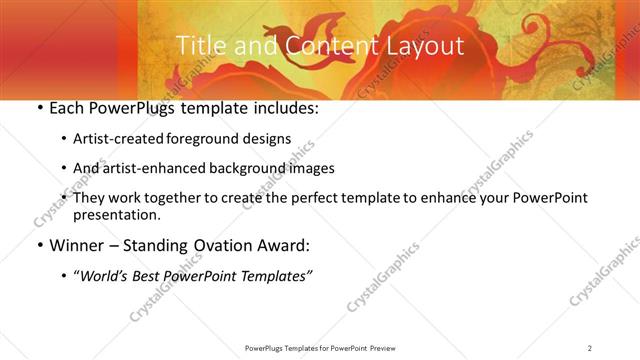Title and Content presentation slide layout