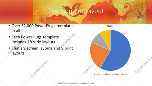 Two Content presentation slide layout