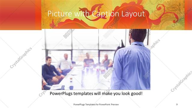 Picture with Caption presentation slide layout