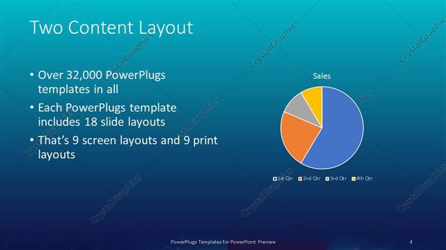 Two Content presentation slide layout