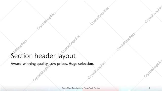 Section Header presentation slide layout
