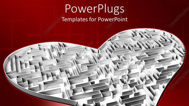  Presentation with maze - The heart shaped maze with reddish background