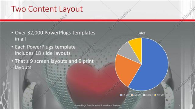 Two Content presentation slide layout