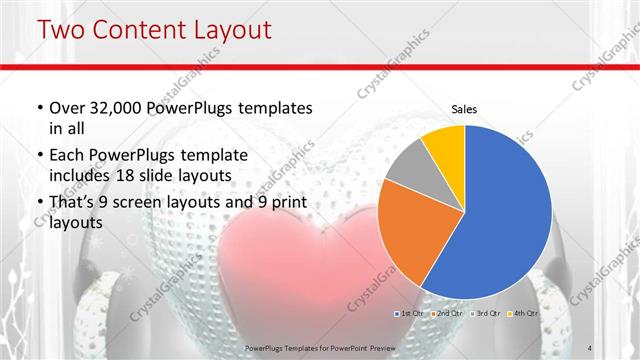 Two Content presentation slide layout