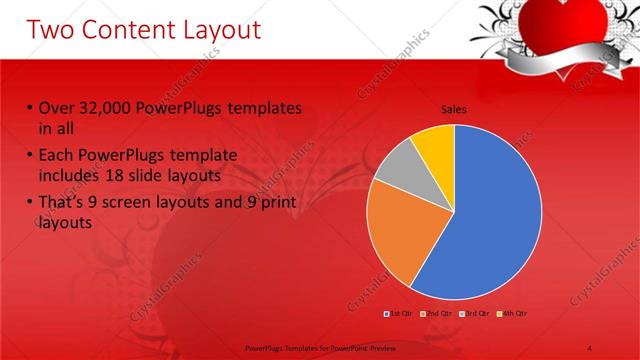 Two Content presentation slide layout
