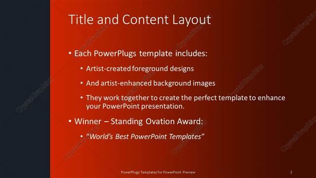 Title and Content presentation slide layout