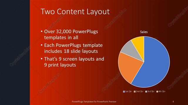 Two Content presentation slide layout