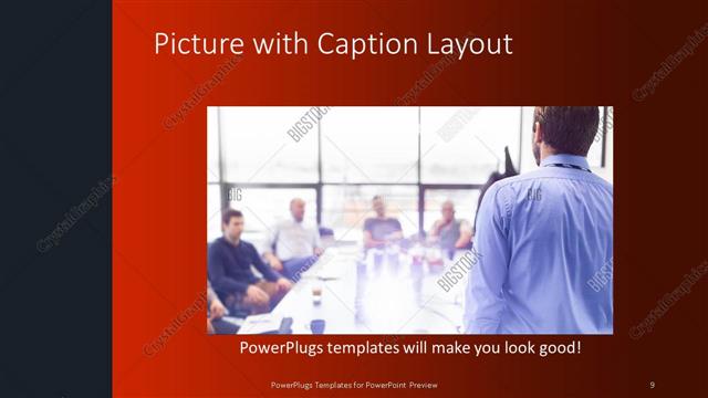 Picture with Caption presentation slide layout