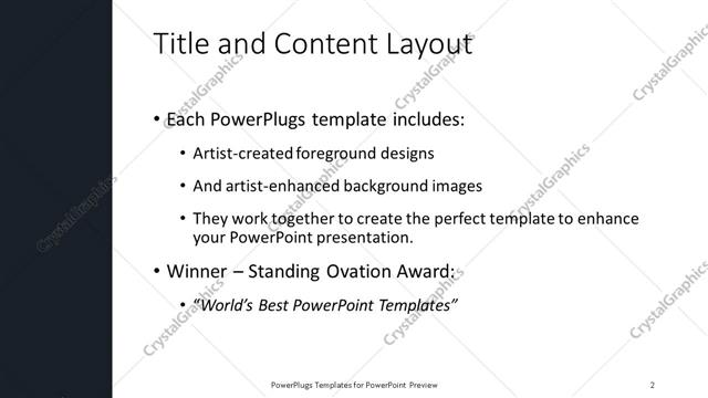Title and Content presentation slide layout
