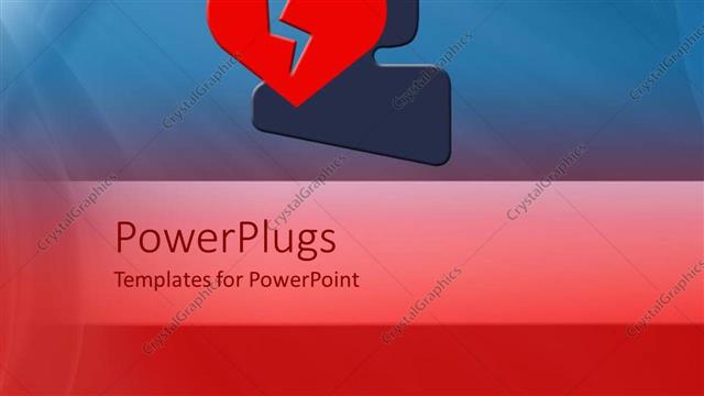  Presentation with blue business - A heartbroken person with blue and red background