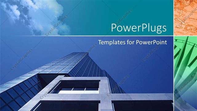  Presentation with heights - The heights of the buildings with the sky, map and the clock