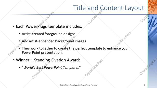 Title and Content presentation slide layout