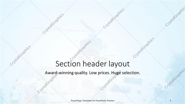 Section Header presentation slide layout