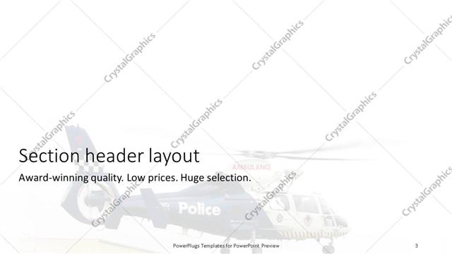 Section Header presentation slide layout