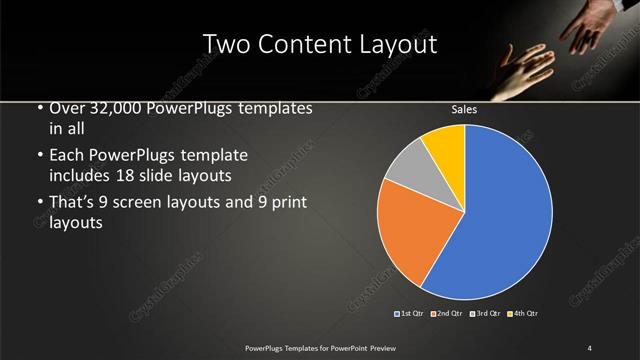 Two Content presentation slide layout