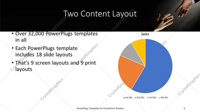 Two Content presentation slide layout