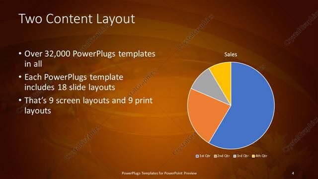Two Content presentation slide layout