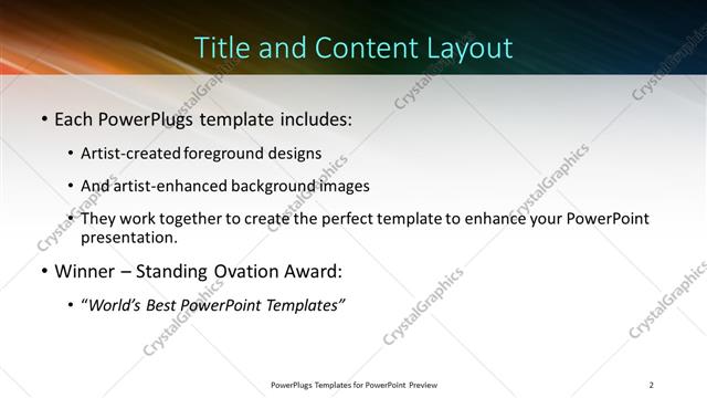 Title and Content presentation slide layout