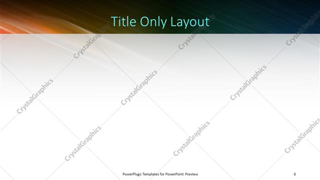 Title Only presentation slide layout