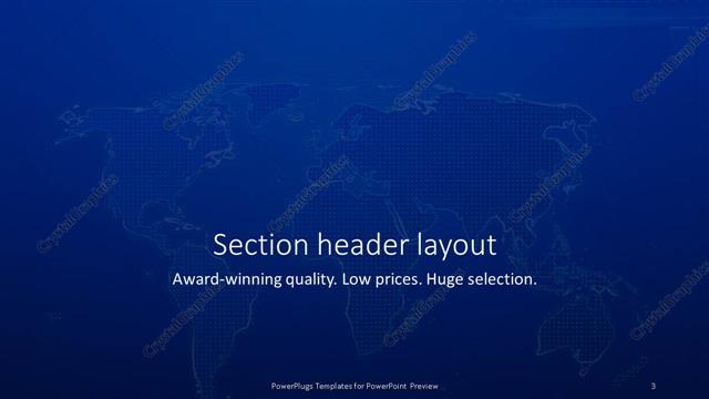 Section Header presentation slide layout