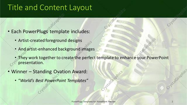 Title and Content presentation slide layout