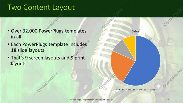 Two Content presentation slide layout