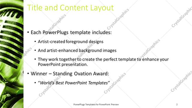 Title and Content presentation slide layout