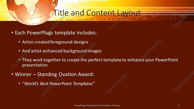 Title and Content presentation slide layout