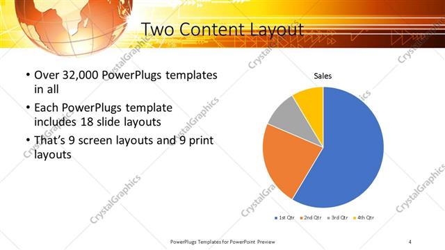 Two Content presentation slide layout
