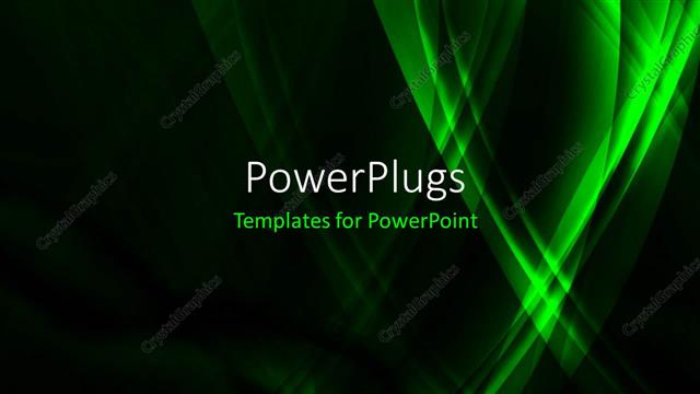  Presentation with infinity - High-tech green infinity concept with black color background