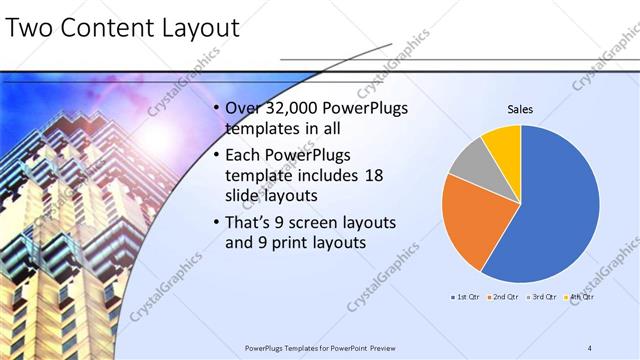 Two Content presentation slide layout