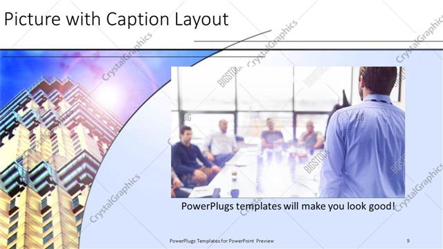 Picture with Caption presentation slide layout