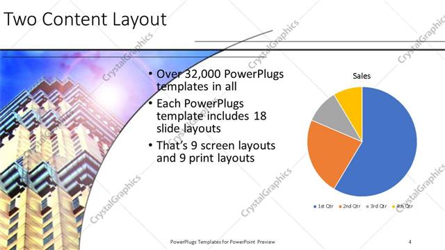Two Content presentation slide layout