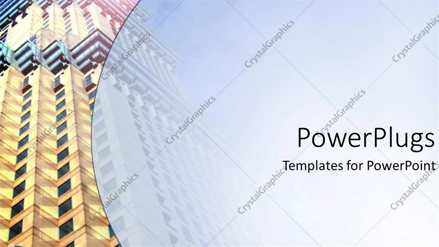 Featuring High Business Office Building with Depiction of Blue Sky Above it