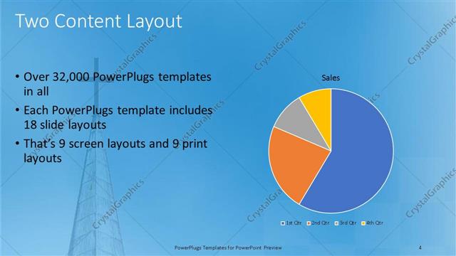 Two Content presentation slide layout
