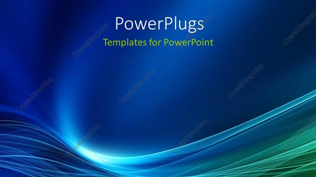  Presentation with blue waves - High energy light waves with blue