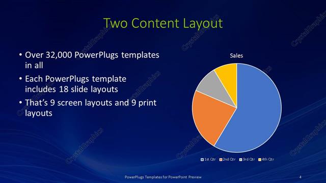Two Content presentation slide layout