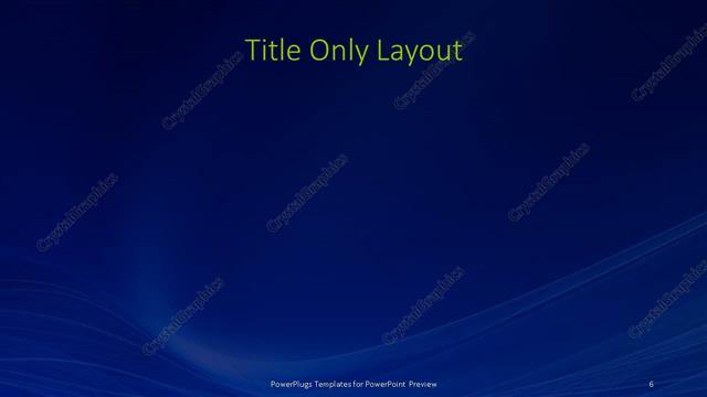 Title Only presentation slide layout