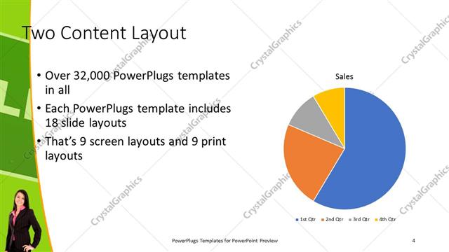 Two Content presentation slide layout