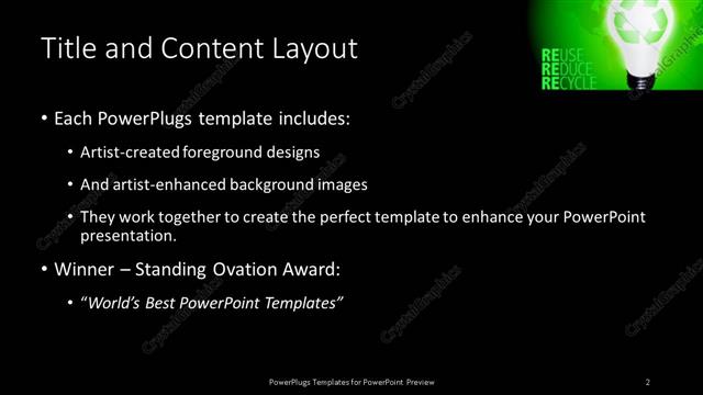 Title and Content presentation slide layout