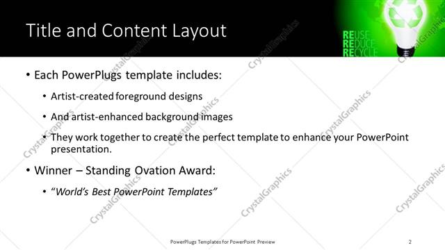 Title and Content presentation slide layout