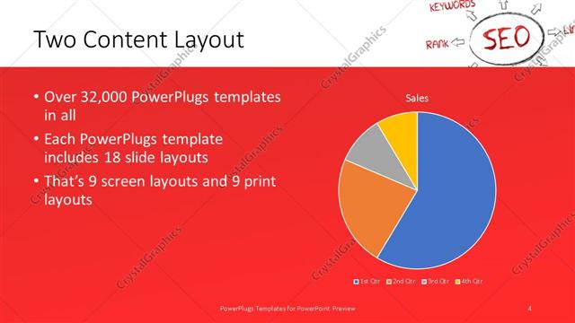 Two Content presentation slide layout