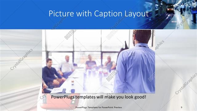 Picture with Caption presentation slide layout