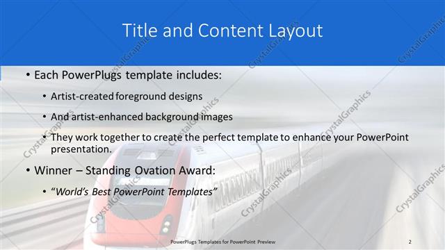 Title and Content presentation slide layout